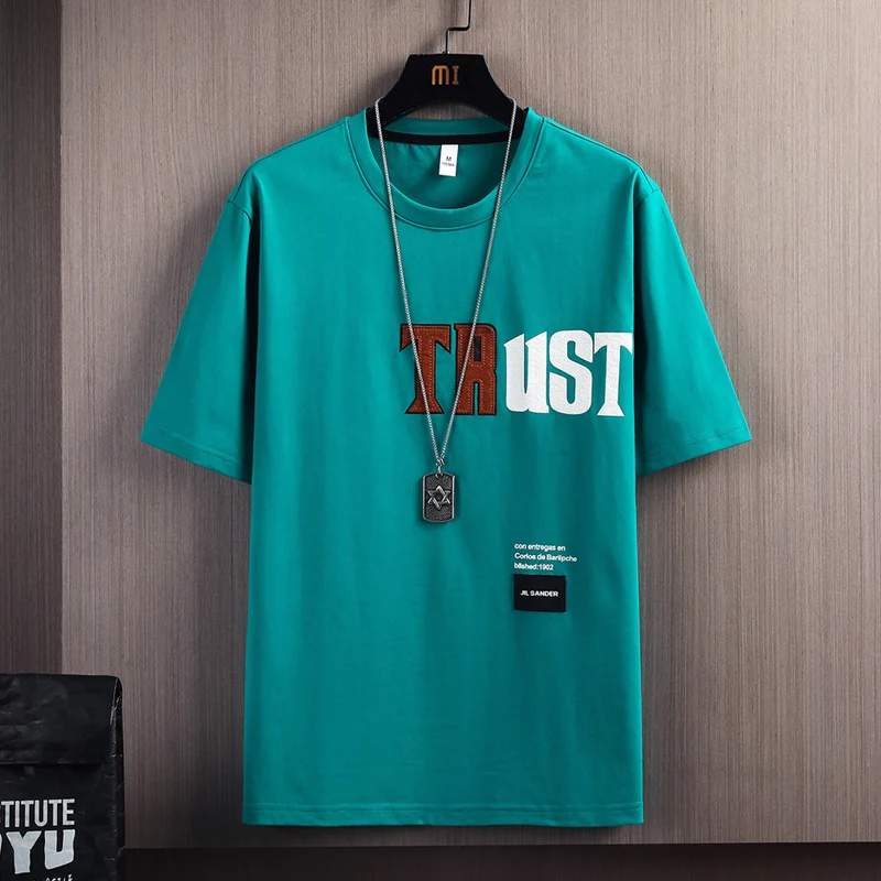 

Hip Hop Loose Mens Streetwear T-shirts Casual Classic 2023 Summer Short Sleeves Black White Tshirt Tees Plus Oversize 3XL 4XL