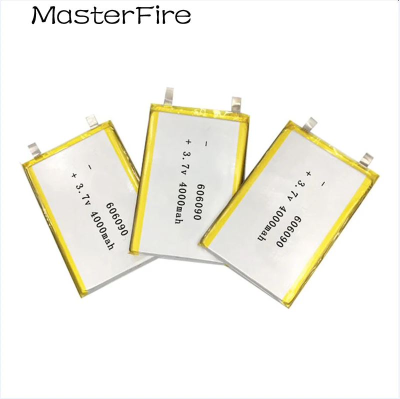 

18pcs/lot 606090 3.7V 4000mah Rechargeable Lithium Polymer Battery Cell for Bluetooth Audio Webcam Humidifier Massager LED Light