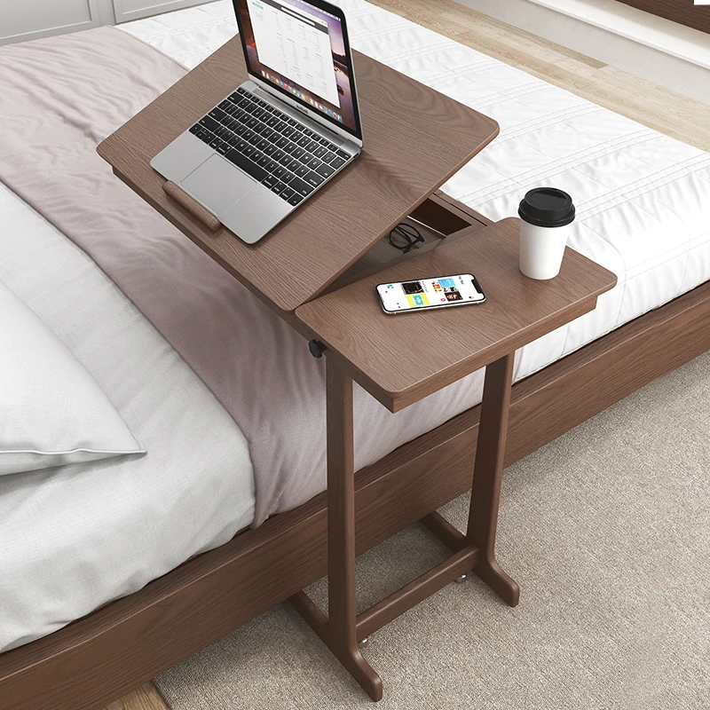 Solid Wood Bed Desk Folding Bed Side Table Home Laptop Computer Desk
