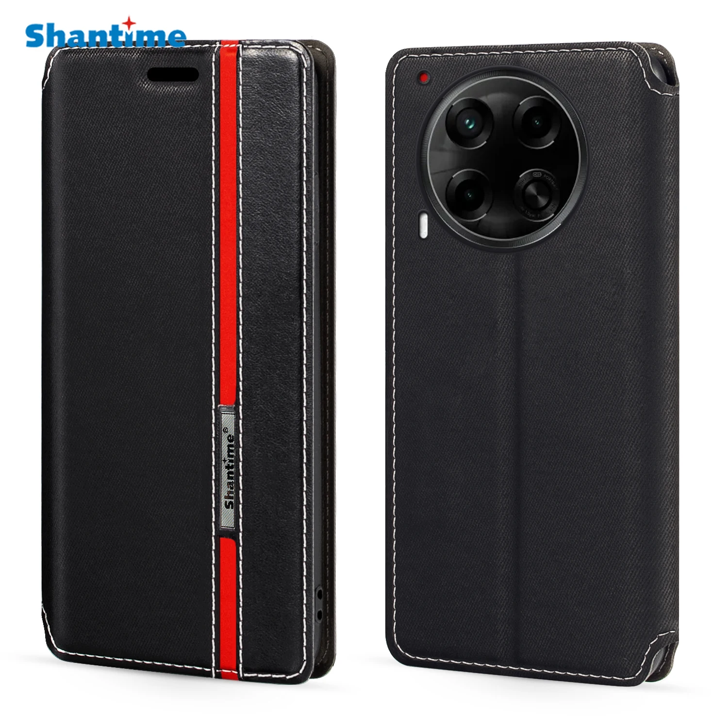 

Кожаный флип-чехол с отделением для карт для Tecno Camon 30 4G