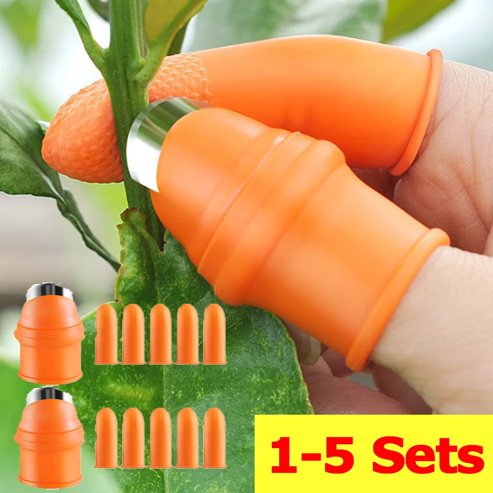 Silicone Thumb Knife Gardening Thumb Knife for Picking Plant Fruit Vegetable Harvesting Pinching Plant Blade Scissors Tool