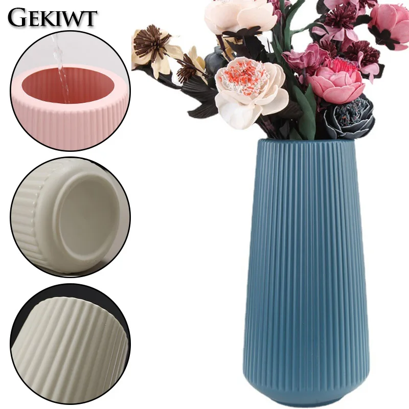 Elegant Nordic Flower Vase Durable Large Minimalist Flower Arrangement Container Flower Decoration Imitation Glaze Vase Weddings 5