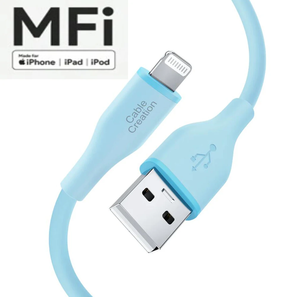 MFiCertifiedIpadIphonepowercableultrasoftsilconiphone