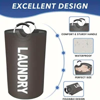Large Capacity Oxford Cloth Laundry Bag Dirty Clothes Storage Basket Foldable Clothes Bucket Dirty Basket 2