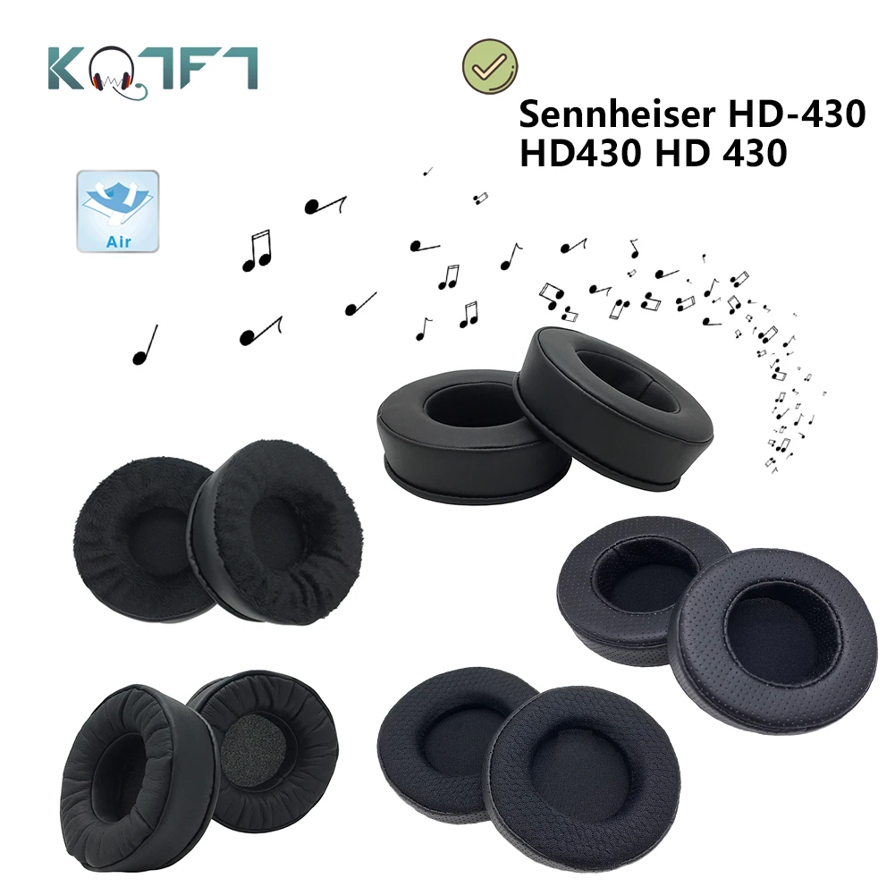 

KQTFT Velvet Replacement EarPads for Sennheiser HD430 HD-430 HD 430 Headphones Ear Pads Parts Earmuff Cover Cushion Cups