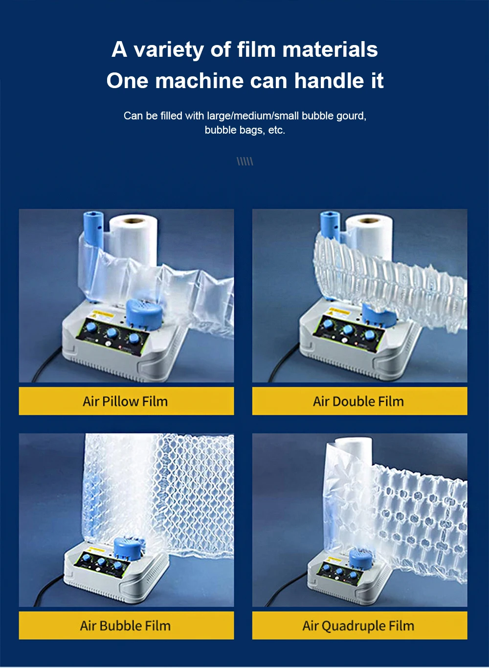 Fully Automatic Air Cushion Machine T30 Inflator Portable Bubble Pillow Inflator