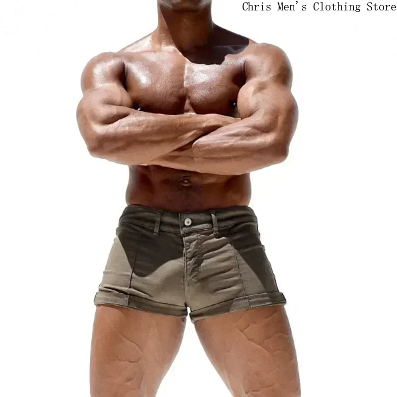 Denim Shorts For Men Casual Fitness Sports Summer