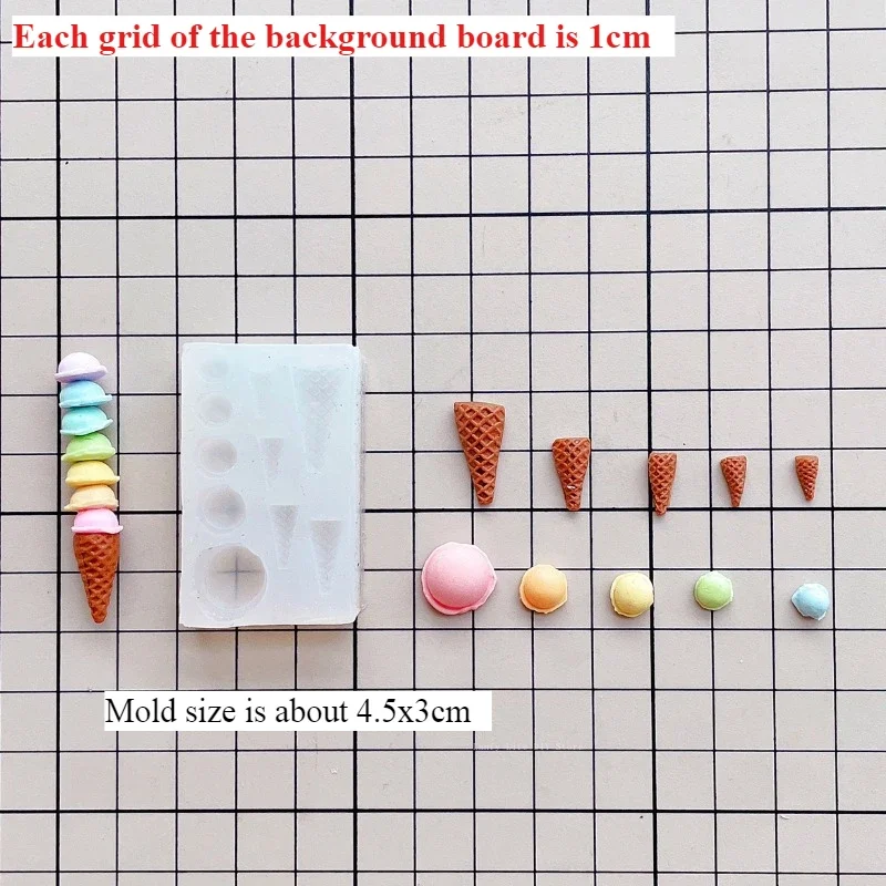 Mini Ice Cream Cone Cookie Silicone Molds silicone mold