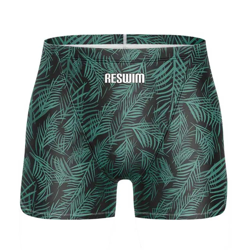 New Men's Swim Jammers Swimsuit Surf Trunks Beach Tights Shorts Summer Quick Dry Lycra Surf Swimming Pants Gym Jammer Swimwear