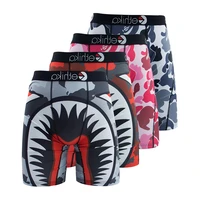 4Pcs Sexy Men Underwear Boxers Printed Man Underpants Breathable Summer Men Panties Lingeries Plus Size XXXL Men's Boxer Briefs 1