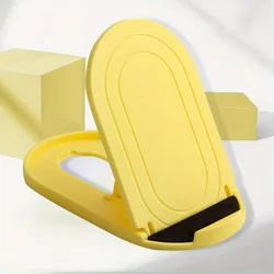 6 - Color Foldable Plastic Phone and Tablet Stand - Universal Desktop Holder (Yellow)