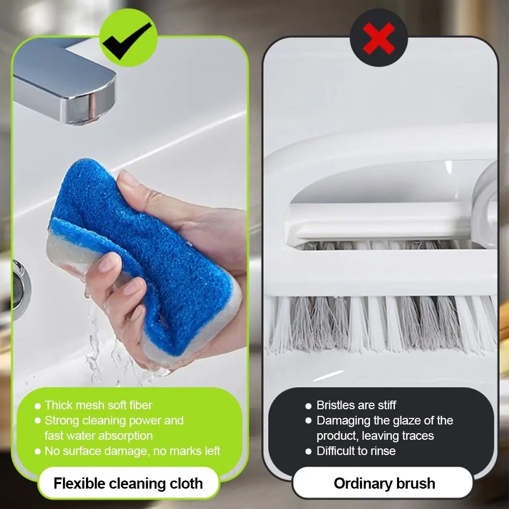 2023 Multifunctional Bathroom Wall Brush Household Floor Bathtub Brush Long  Handle Removable Tile Sponge Cleaning Brush - AliExpress