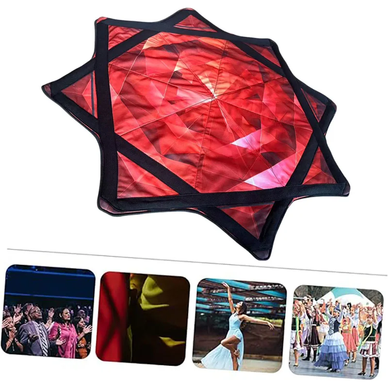Dapo Spinning Dance handkerchief Lycra Octagonal Scarf flying Handkerchief 67cm*67cm Customizable Spinning Handkerchief 2