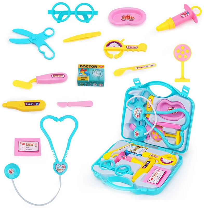 Doctor Set Kids Toys Medical Kit Cosplay Dentist Nurse Simulation Medicine Box Stethoscope Girl Gifts Learning Educational Toys 3