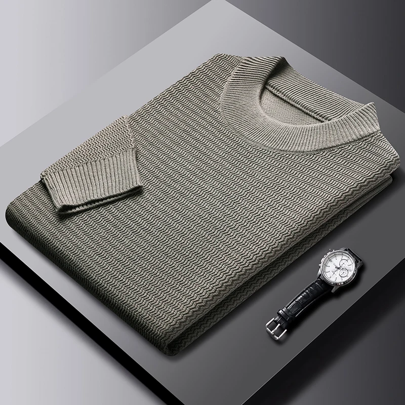 

Men's Warm Fashion Long Sleeved Casual Pullover Knitted Sweater Warm Tops Knitted Sweater