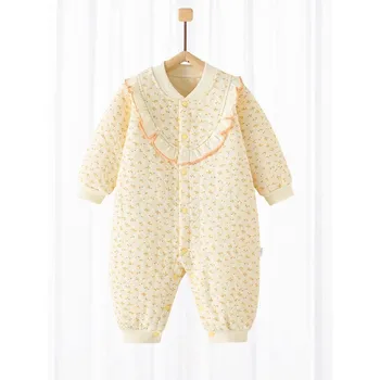 Soft Baby Girl Clothes Cotton Autumn and Winter Newborn Romper Cute Girls Bodysuits Warm Baby Boys Clothes Babies 0 to 12 Months 4