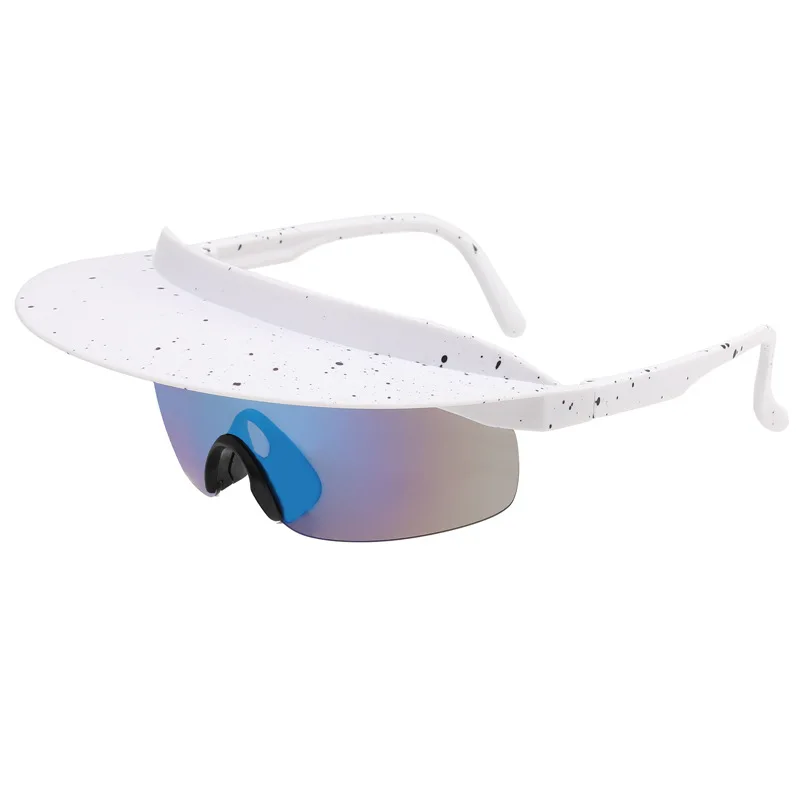 Nouvelle visière de protection solaire surdimensionnée monobloc pour le cyclisme et les sports de plein air, pour hommes. Visière colorée._voghion.com