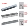 Tools Staples Nails 1000Pcs 12mm/8mm/10mm Brad Nails Door Nail Household Packaging Silver Stapler Steel U Shape 1