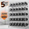 2200 LBS Garage Shelving 5 Tier Industrial Metal Shelving Units for Commercial, Basement, Pantry, Warehouse, School 2