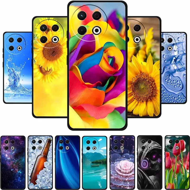Black Silicone Soft Phone Case - Protective Back Cover