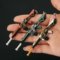 Valorant Weapon Keychain Phantom Oni M4 8cm Alloy Metal Game Peripheral Machine-Gun Weapon Model Keychain Gifts Toys for Boys 1