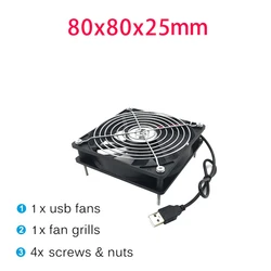 High - Performance USB Power Cooling Fan - Compact Design for Efficient Cooling (Black)