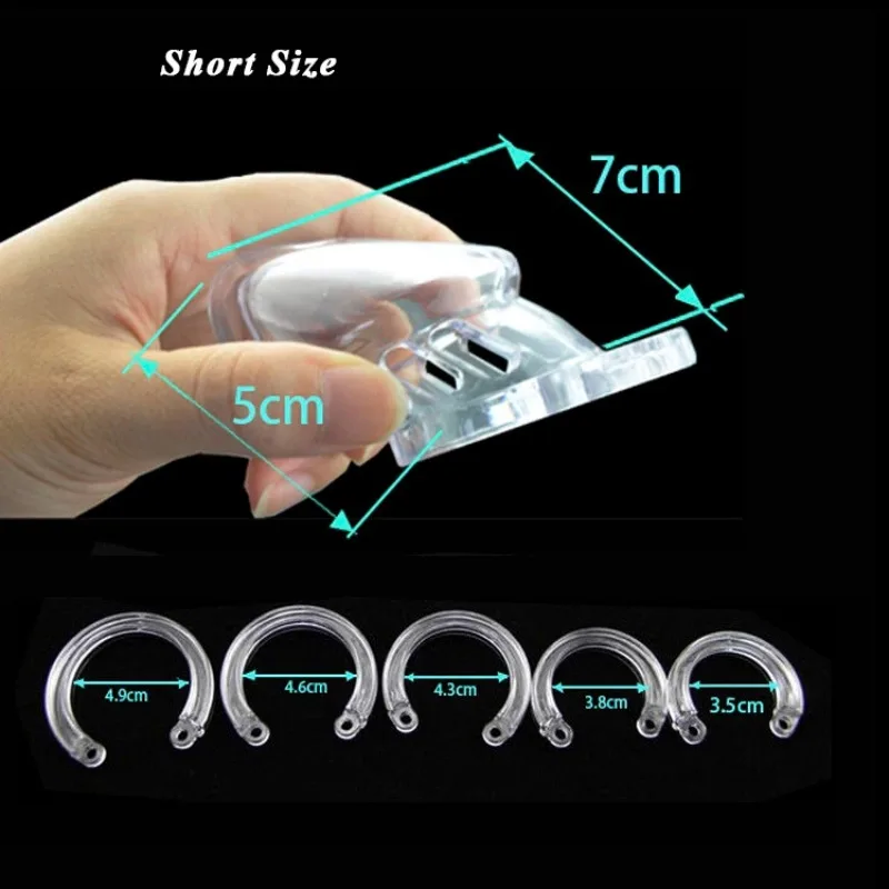 Locking Male Chastity Device Cock Cage Penis Belt Lock Five Testis Rings Chastity Cage Man Adult Supplies Sex Toys For Men