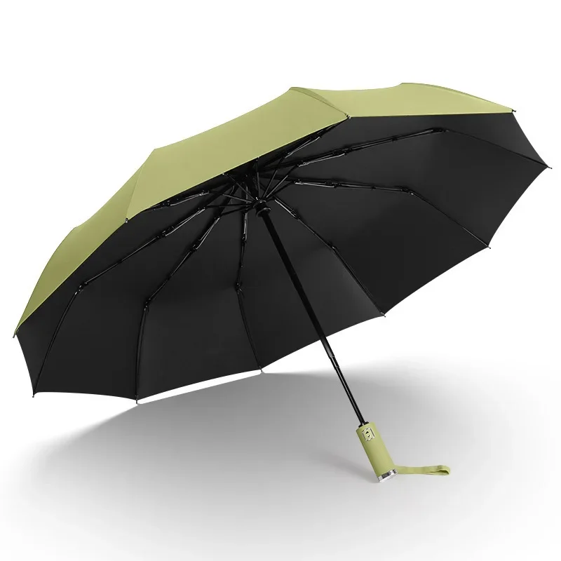 

Umbrella Wholesale Folding Fully Automatic Umbrella 10 Bone Three Fold Business