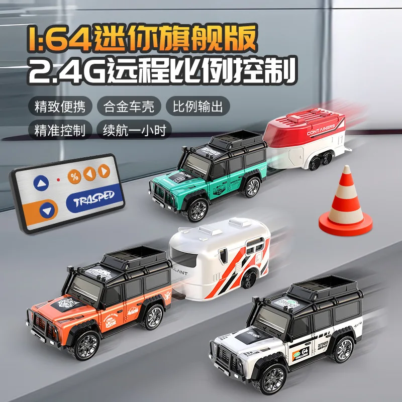BGTOY 4WD RC Car 1:64 Mini 2.4G Remote Control Car Third Gear Speed Alloy Shell With LED Light For Boy Toys Kids Christmas Gifts 2