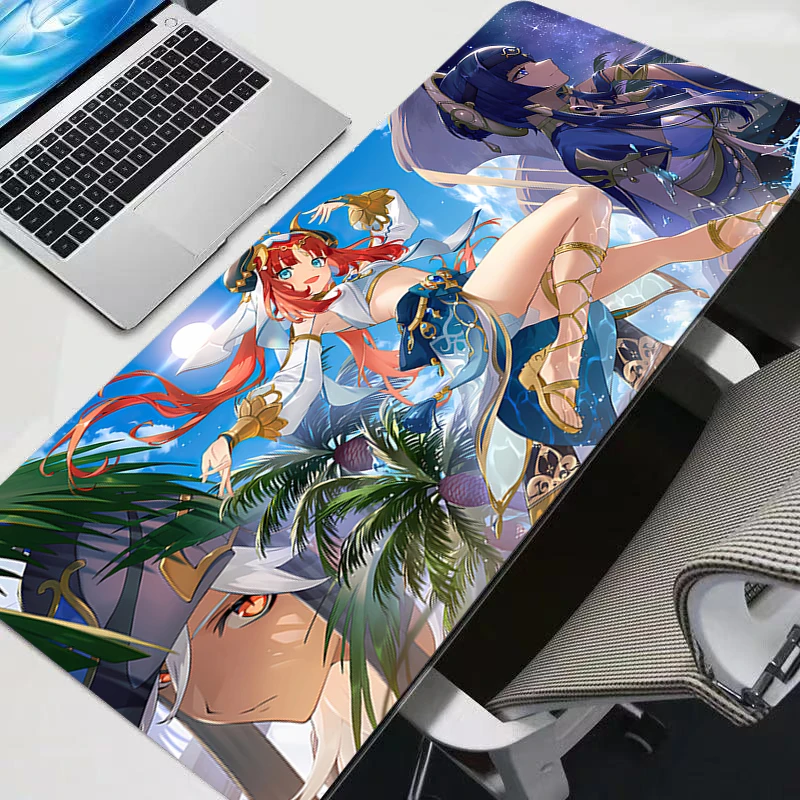 Desk Mat Gamer Mousepads Genshin Impact Nilou Pc Mouse Pad Office Desk Pads Large Mousepad Non-slip Mouse Mats For Computer XXL 5
