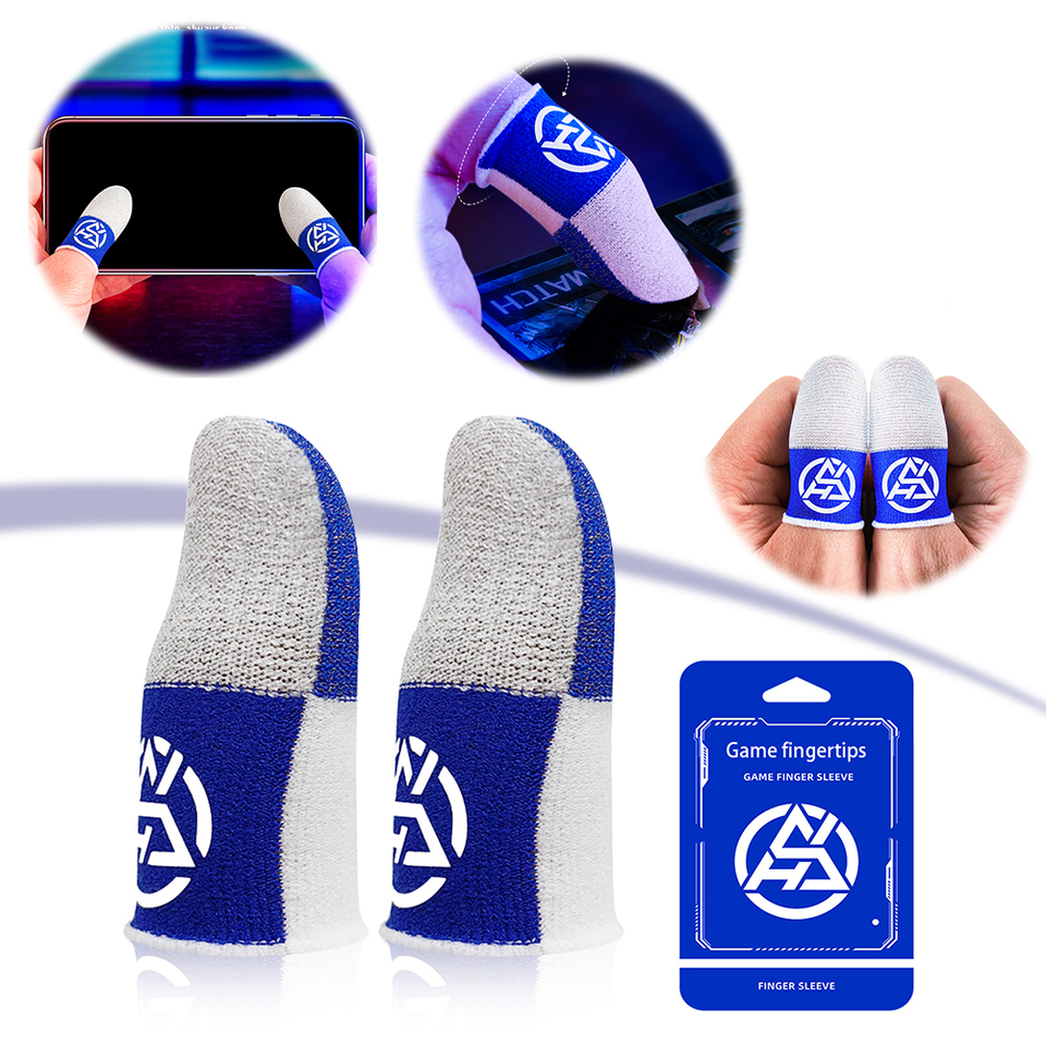 Mobile Finger Sleeve Breathable Nightlight Fingertip Cover Sweatproof Sensitive Touch Screen Finger Sleeve for PUBG Phone Games