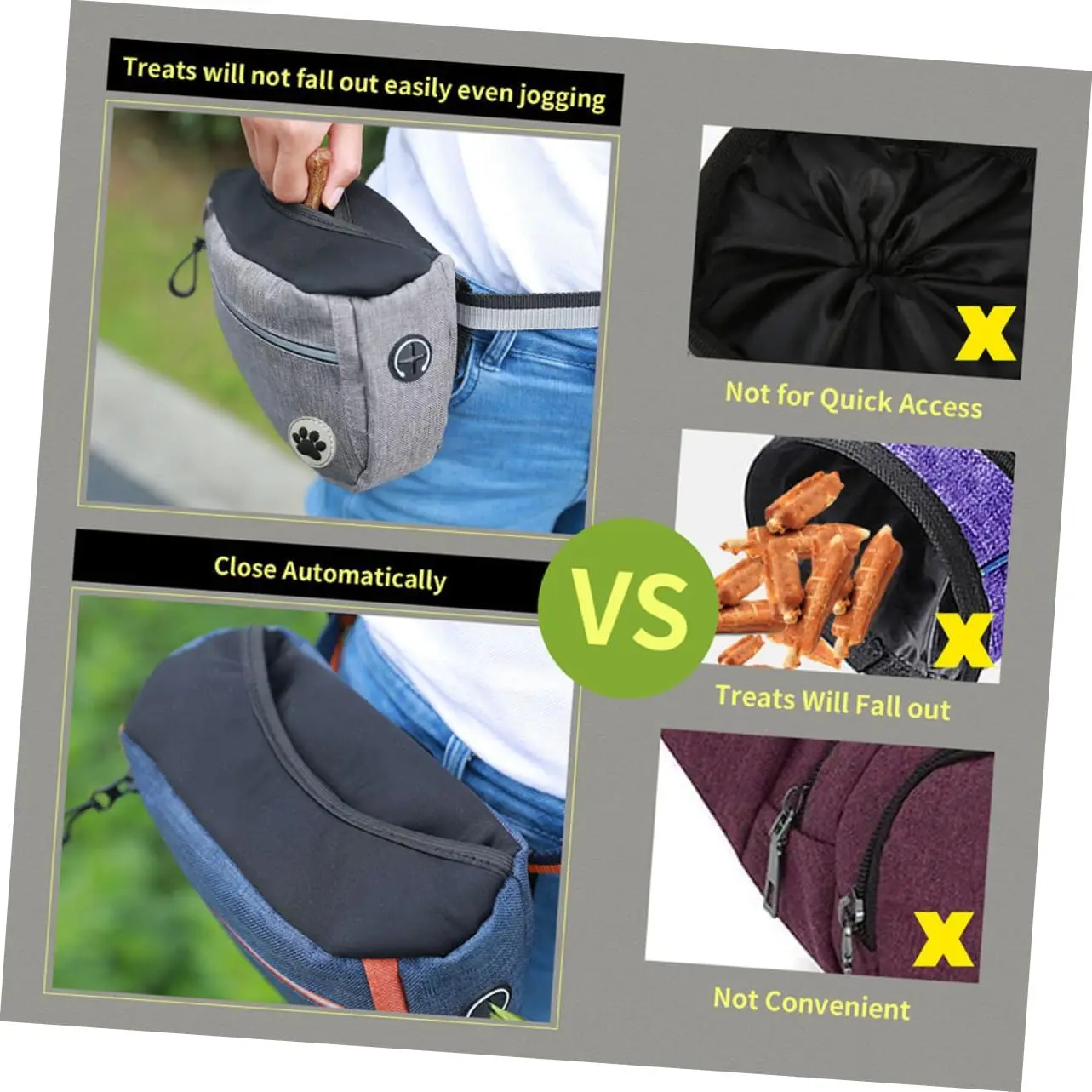 Dog Training Waist Bag Portable Food Bag Outdoor Feeder for Dog Training Walking Feeding Snack Supplies Oxford Cloth
