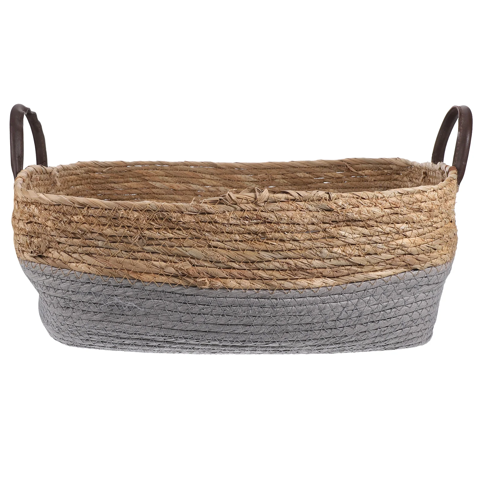 

Storage Basket Household Tool Hand-woven Durable Sundries Container Rectangle Tray Wicker-woven Box Home
