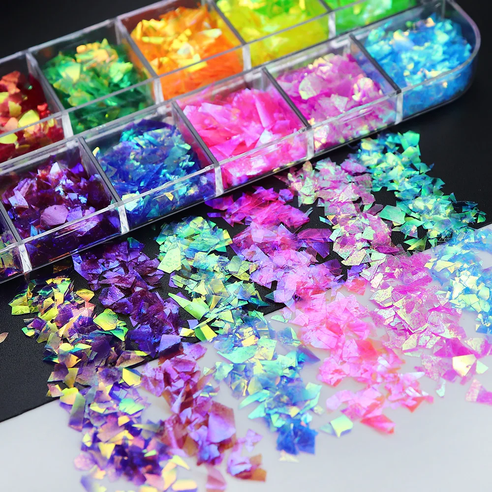 IrregularEpoxyResinGlitterIrregularFlakesAuroraSequinsForResin