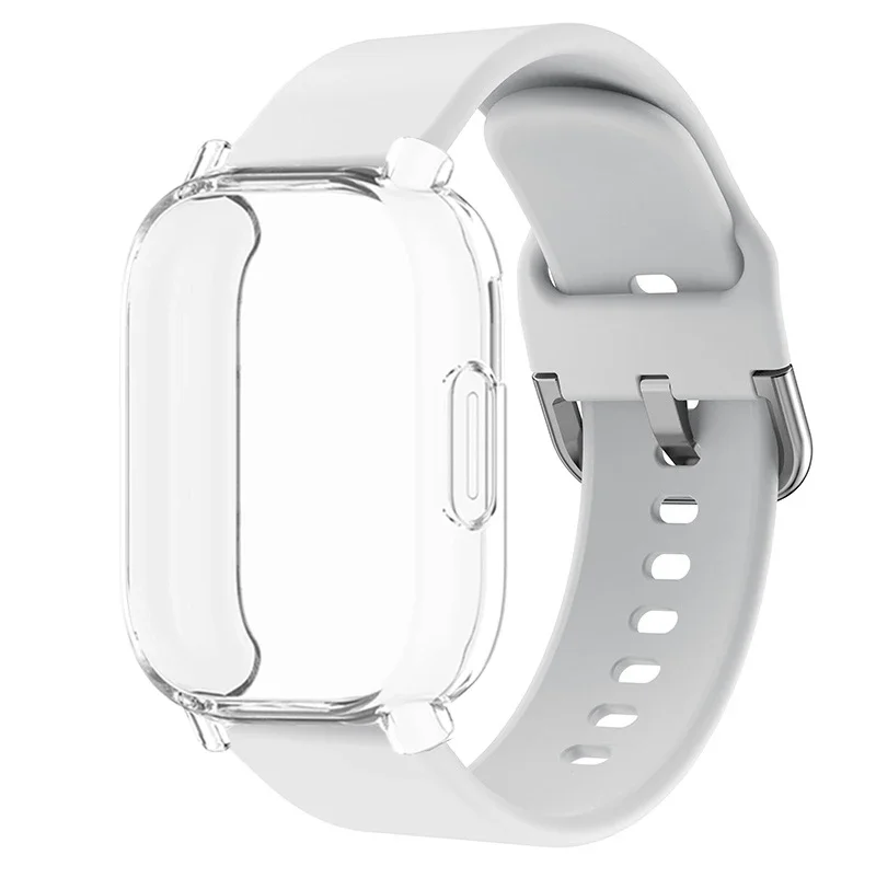 Silicone Strap with Case for Smart Watch, 22mm, Compatible with Watch 5 Active Lite