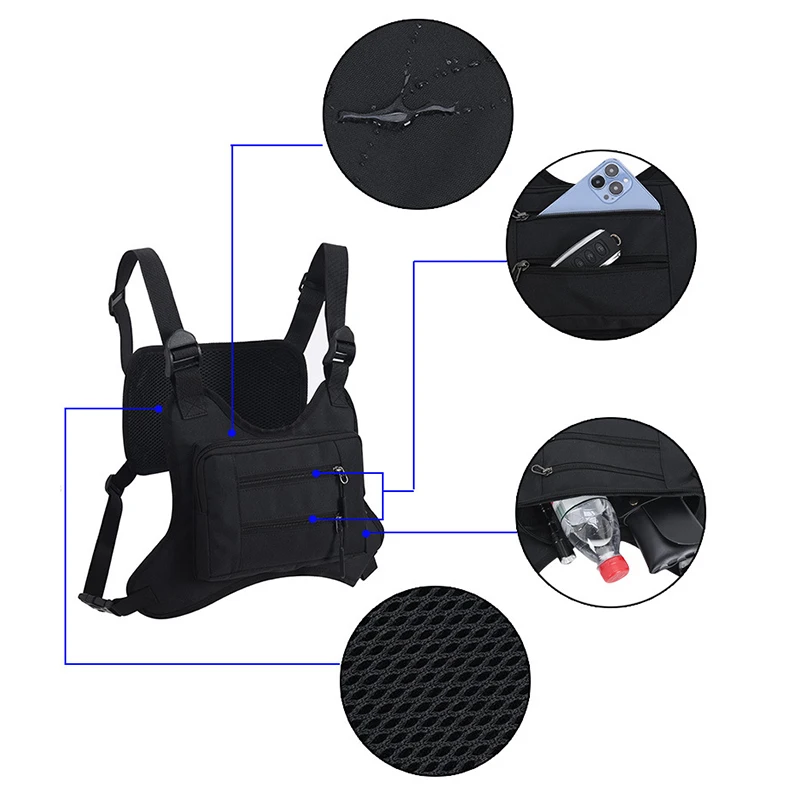 Chest Backpack Man Bag City Jogging Gym Running Tactical Jacket Vest Gym Wallets Sports Phone Pouch Outdoor Camouflage Bag