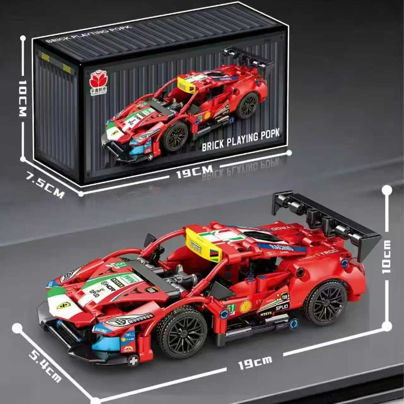 Hot Technical Building Blocks Car Racing Sport Speed Vehicle Model City Mechanical Super Bricks Puzzle Toys Adult Gift - 5