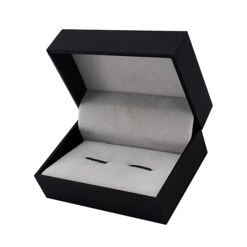 

Cuff Links Cufflinks Holder Storage Mens Jewelry Gift Display Box Case Black