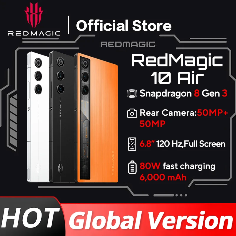 スマートフォン本体 REDMAGIC 10 Air 12G+256G Hailstone REDMAGIC 10 Air: Elite Gaming Phone with Snapdragon 8 Gen 3