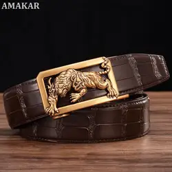 Leather Belts for Men Black Belt for Men Designer Business Sliding Automatic Buckle Genuine Leather Belt Strap for Mens Gifts