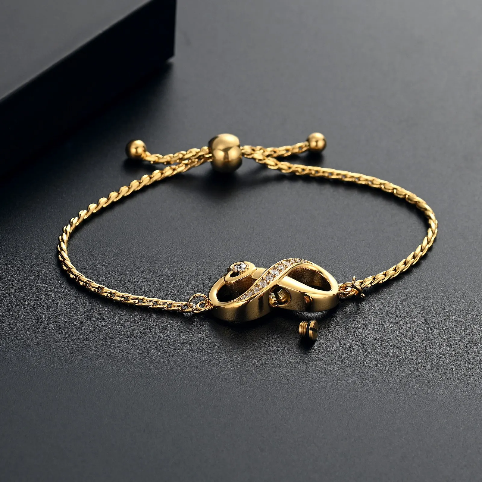 Bowknot Urn Bracelet For Human/Pet Ashes Cremation Keepsake Jewelry Elegant Gifts To Women Funeral Memorial