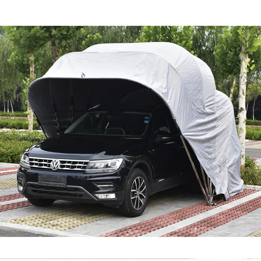 

Iron Galvanized Easy Use Garage Outdoor Carport Canopy Folding Car Cover Foldable Tent for Car