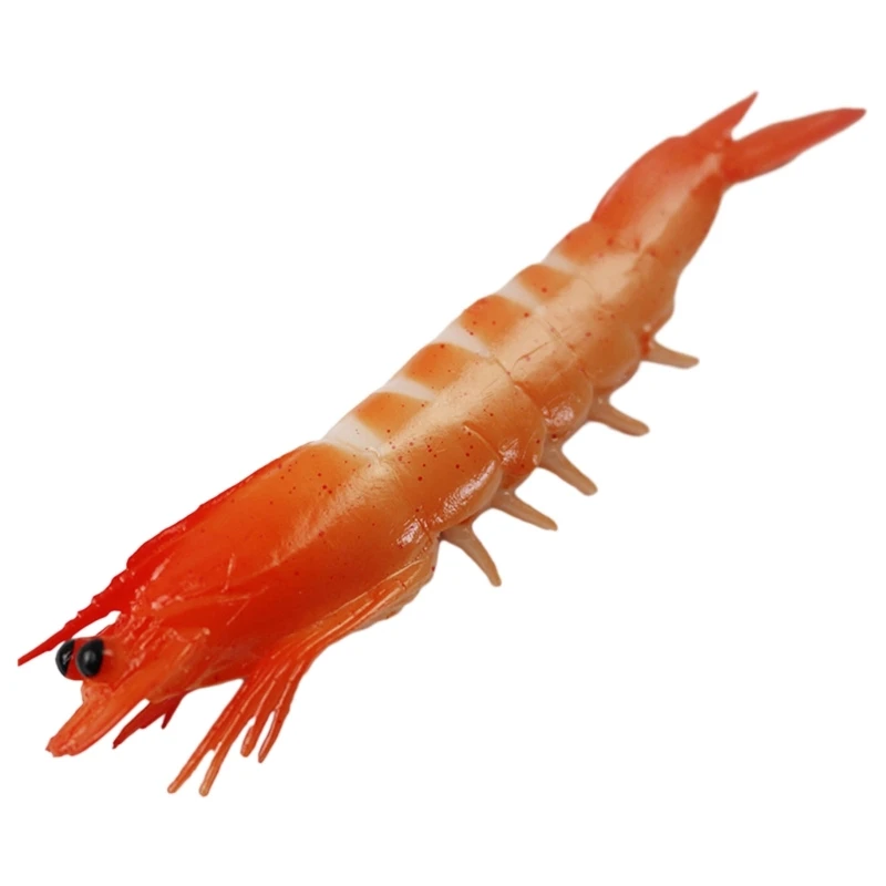 Artificial Shrimp Realistic Prawn Fake Shrimp Model Realistic Marine Ocean Toy