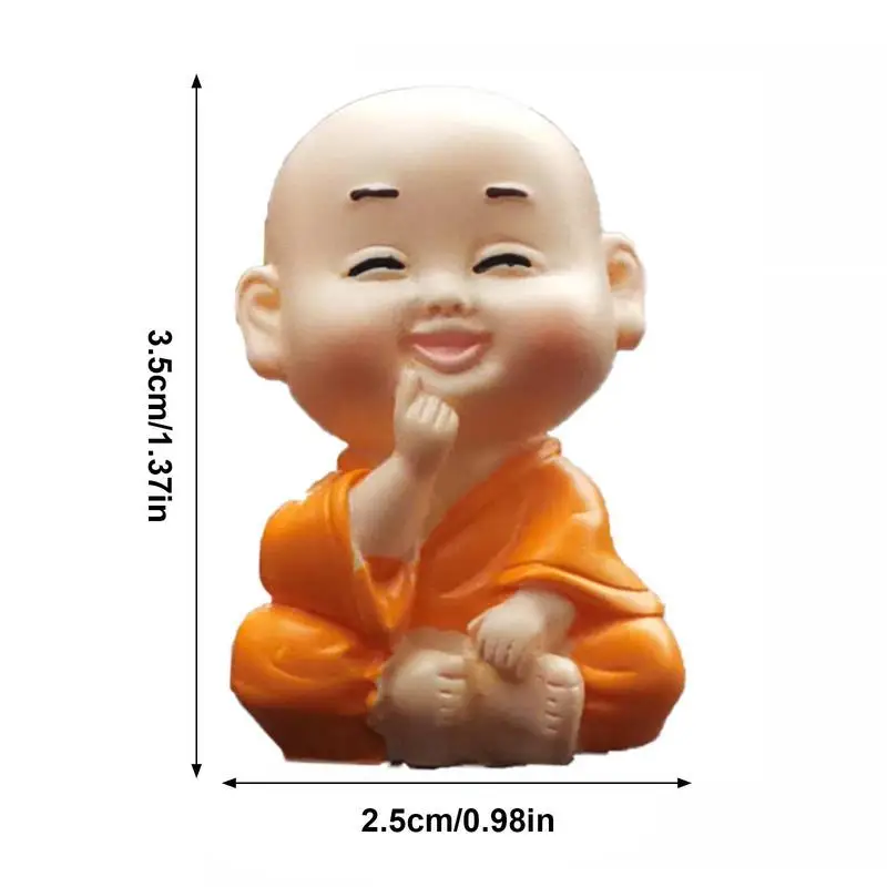 Buddha Statue Car Dashboard High Grade Material Hand Painted Buddha Statue 4 Styles Cute Mini Buddha Figurine For Dashboard