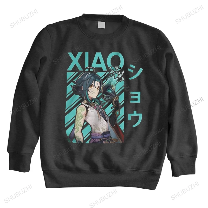 

Xiao Genshin Impact Manga hoodie Men long sleeve Casual sweatshirts Funny Japan Anime Game hoody Loose Fit Cotton sweatshirt Top