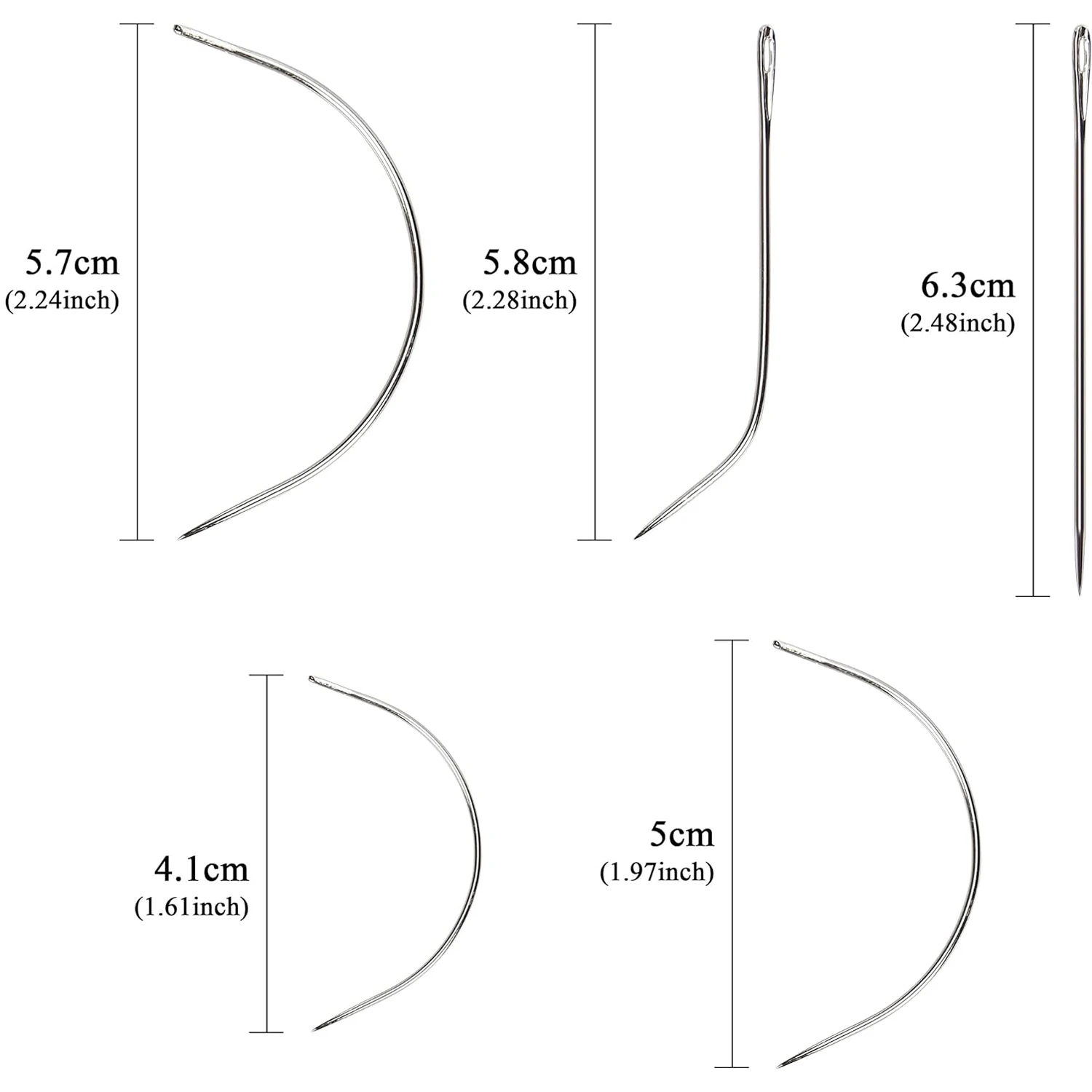 Hair Weaving Threads with C/J/I/ Shaped Needles Sewing Waxed Thread for Hand Sewing Hair Extensions hair extensions tool 5pcs /1pcs 10Pcs/5pcs