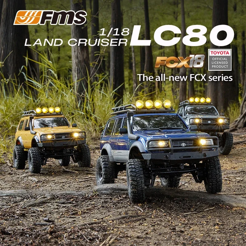 Fms All-new Fcx1/18 LC80 Land Cruiser Off-road Four-wheel Drive Rc Climbing Vehicle RC Simulation Car Model  Gift 2