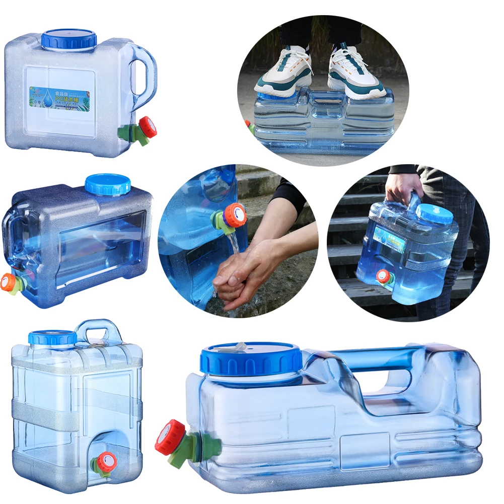 5 10 15l Portable Car Water Tank Container With Faucet Large Capacity Water Storage Tank For Camping Picnic Hiking Dropshipping Aliexpress