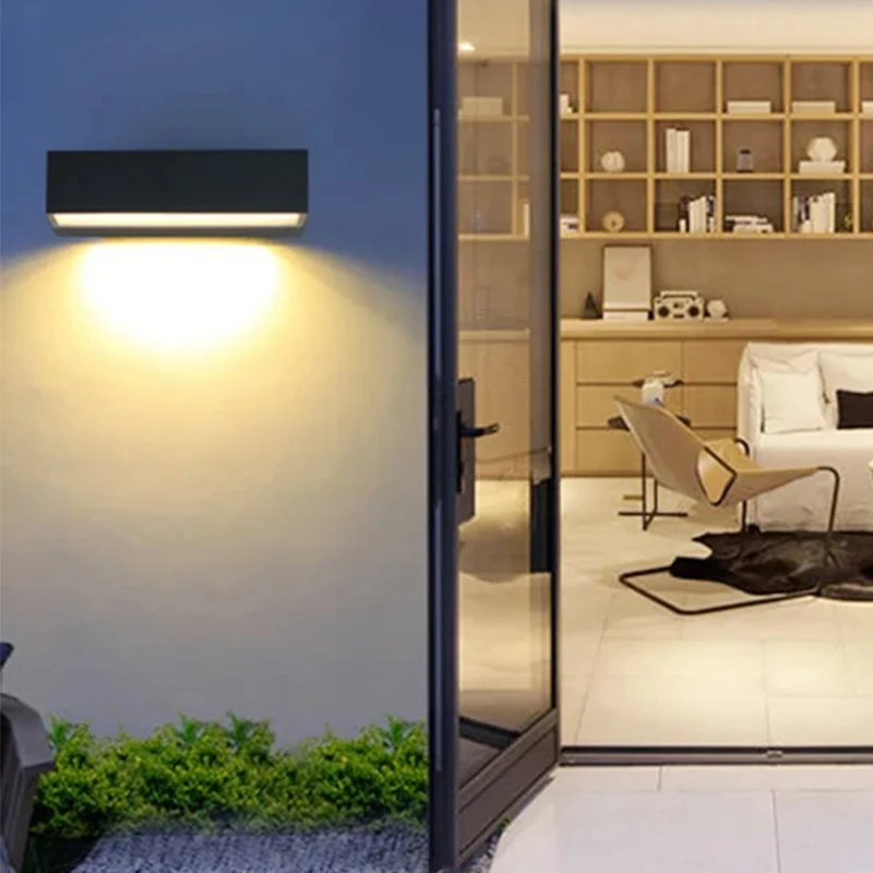 Moderna Lampada Da Parete Per Esterni A Led 12/18/30W Galleria Luce Impermeabile Ip65 Applique In Alluminio Illuminazione Per Esterni Corridoio Corrid