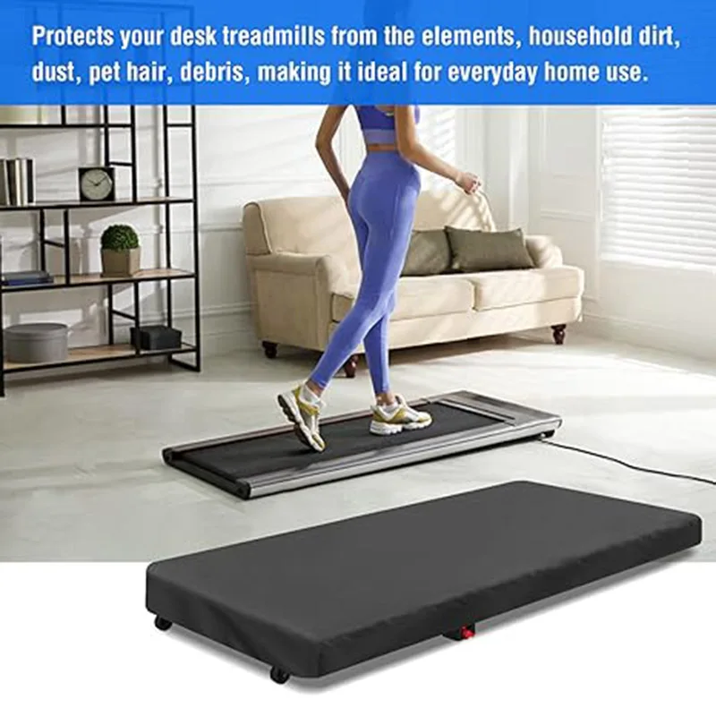 Treadmill Cover Dustproof Walking Mat Cover, Waterproof Protective Cover For Under Desk Walking Treadmill Office 140x71x15cm 4